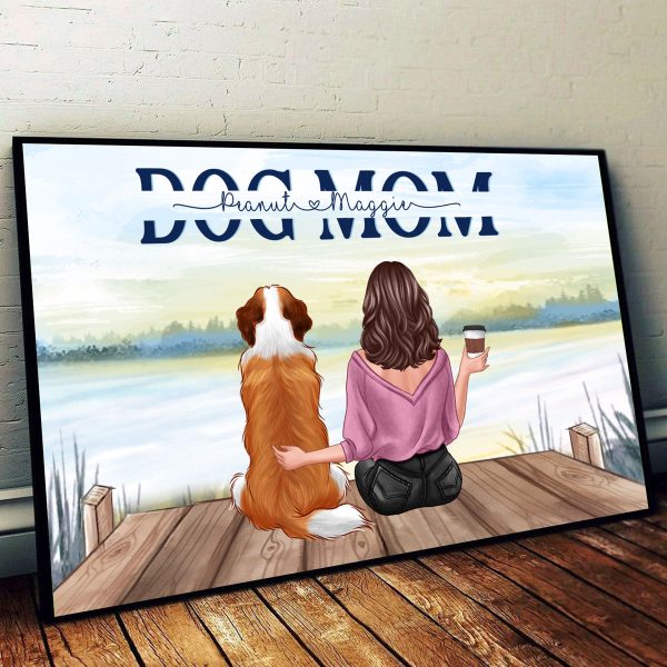 Dog Mom Text Cut Through Personalized Poster Online - Image 2