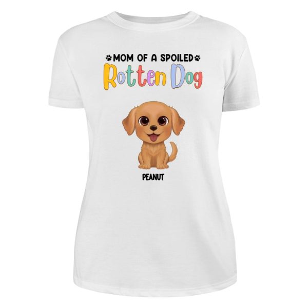 Mom Of Spoiled Rotten Watercolor Cute Dogs Personalized Tank Top Shirt For Discount - Image 5