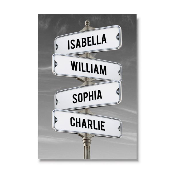 Family Intersection Sign Name Personalized Poster For Sale