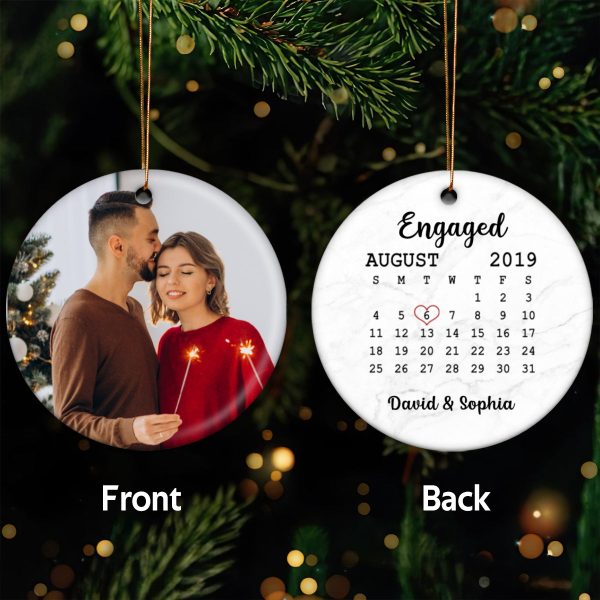 A Day To Remember Custom Photo Christmas Keepsake Personalized Double Sided Circle Ornament Discount - Image 5