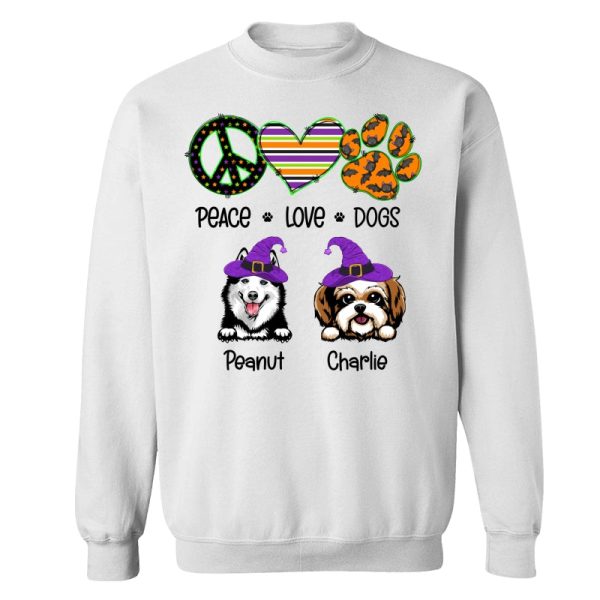 Peace Love Dogs Halloween Personalized Shirt Supply - Image 5