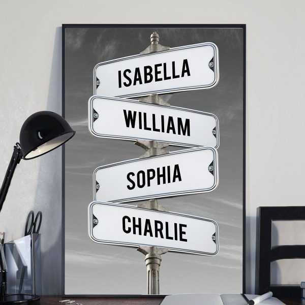 Family Intersection Sign Name Personalized Poster For Sale - Image 3