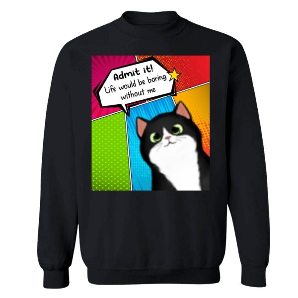 Admit It Life Would Be Boring Without Us Dog Cat Pop Art Frame Personalized Shirt Discount - Image 5