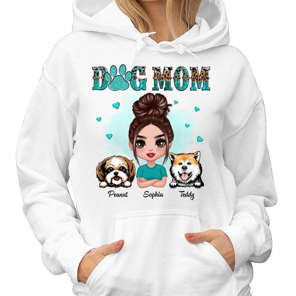 Teal And Leopard Pattern Dog Mom Personalized Shirt Online Hot Sale - Image 4