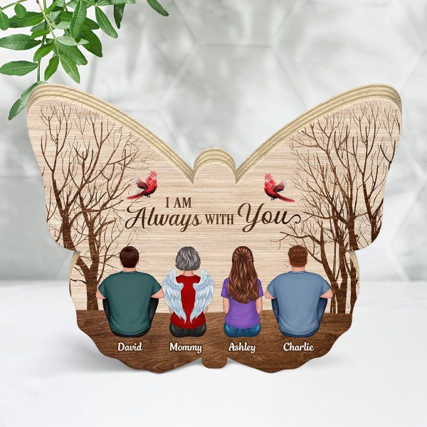 Always With You Memorial Personalized Butterfly Wooden Plaque Online Sale